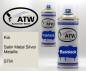 Preview: Kia, Satin Metal Silver Metallic, STM: 400ml Sprühdose + 400ml Klarlack - Set, von ATW Autoteile West.
